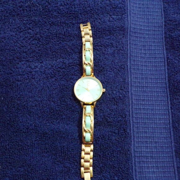 CG Women's Stainless Gold Plated Quartz Turquoise - Picture 2 of 4